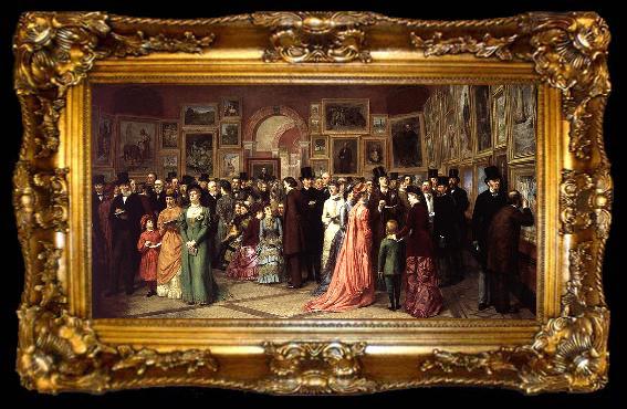 framed  William Powell Frith A Private View at the Royal Academy, ta009-2